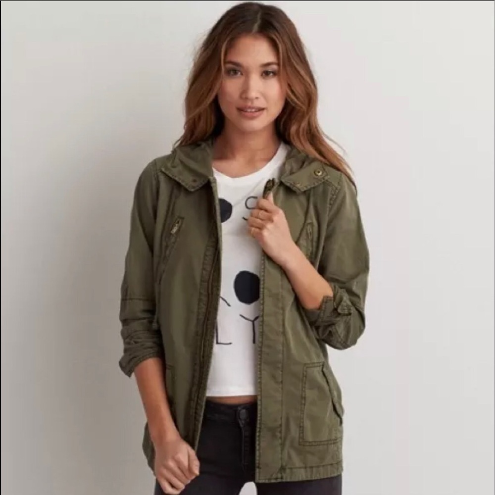 American Eagle Outfitters Hooded Utility Jacket